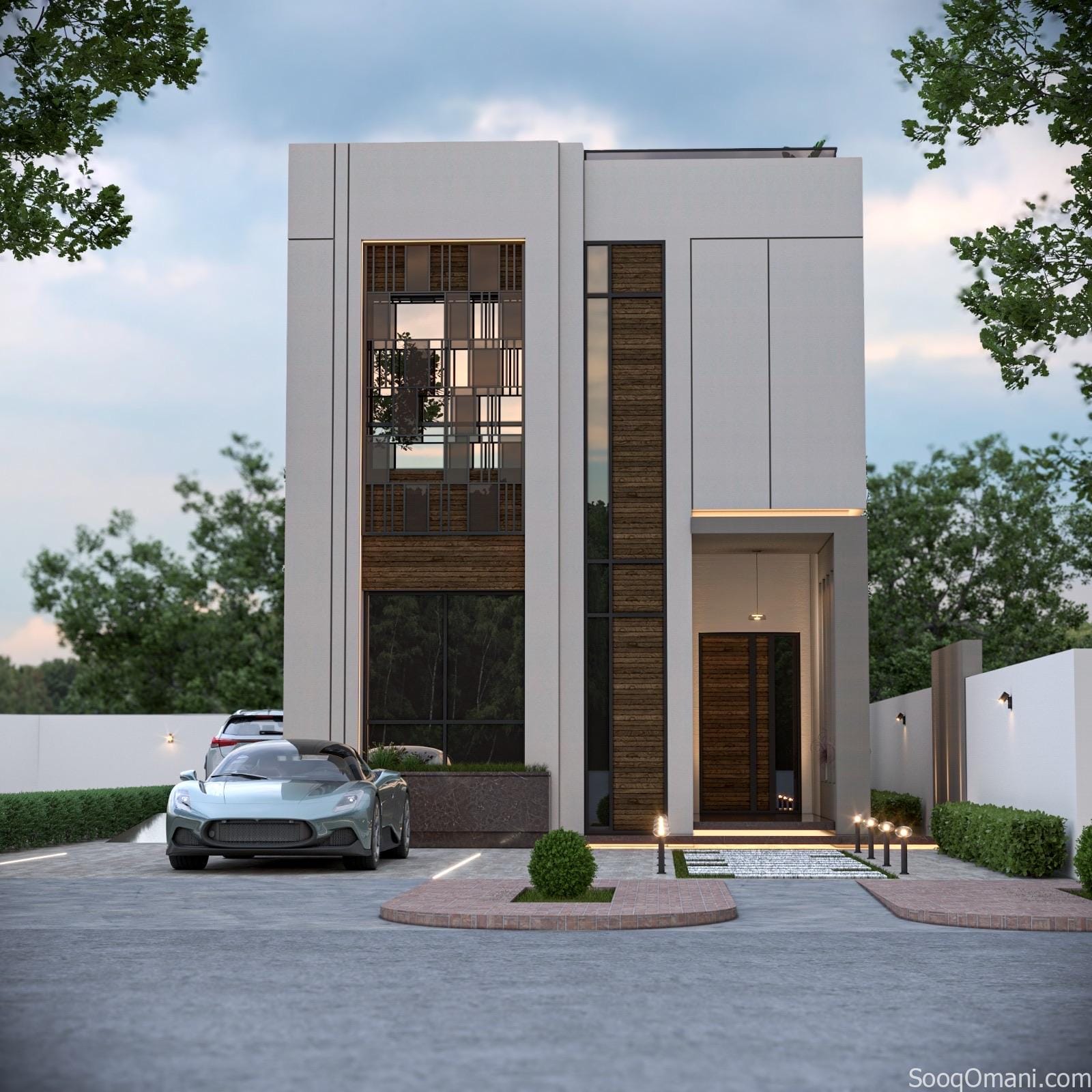 A detached villa in Al Amerat, Block 11/1, two floors, close to Badr Al Din Mosque