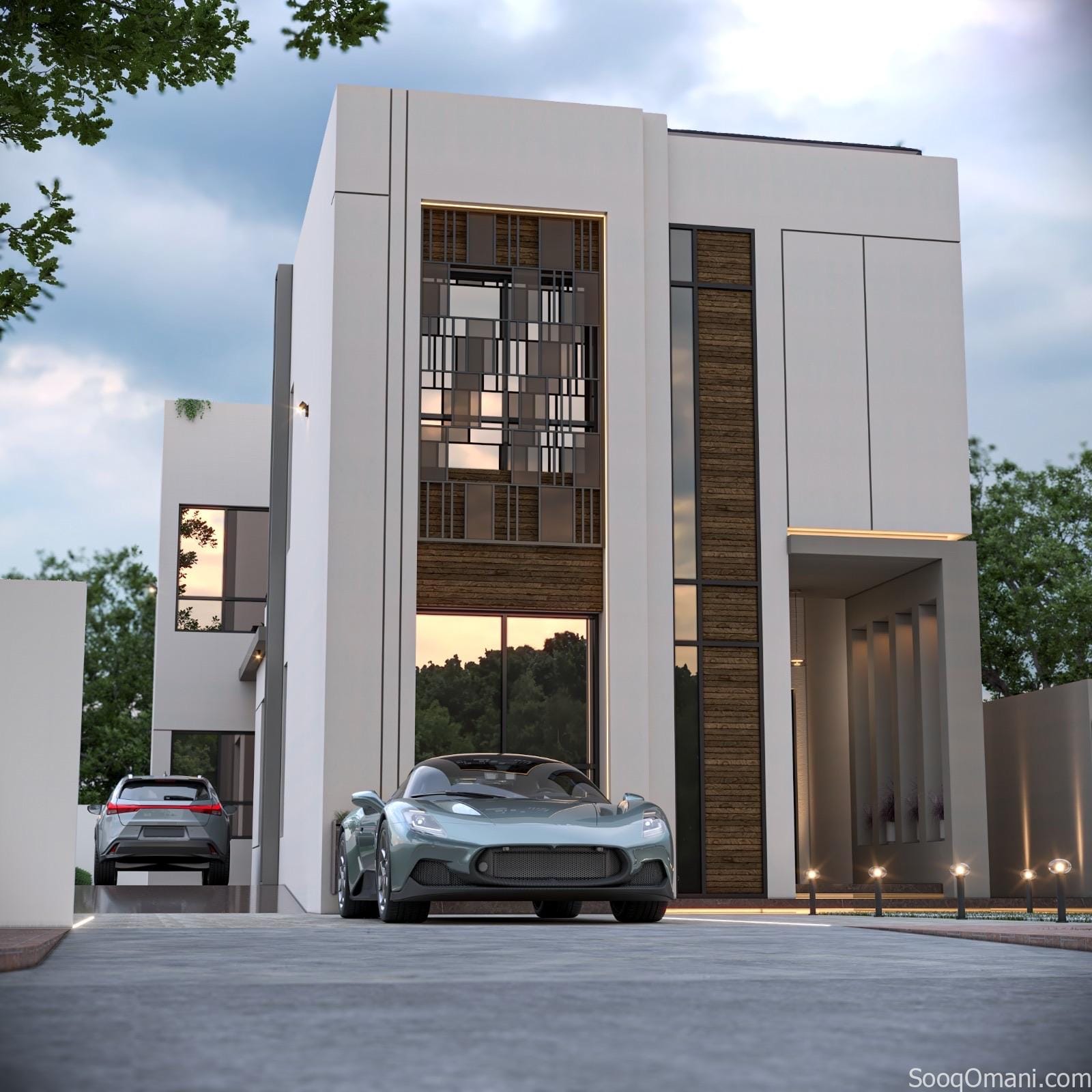 A detached villa in Al Amerat, Block 11/1, two floors, close to Badr Al Din Mosque