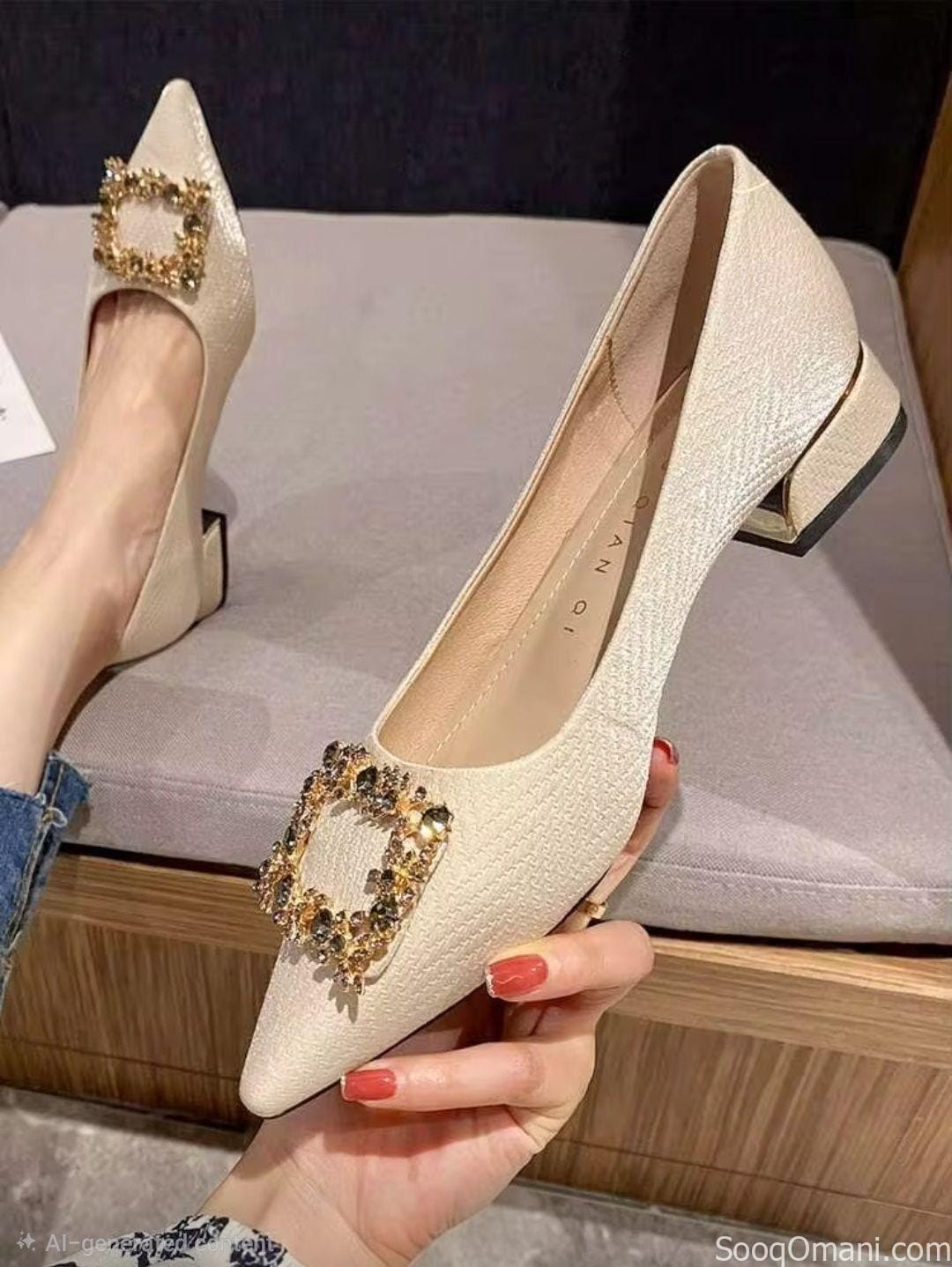 Elegant Women’s Beige Heels for Special Occasions (New)