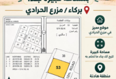 أرض سكنيه في بركاء / مزرع الحرادي