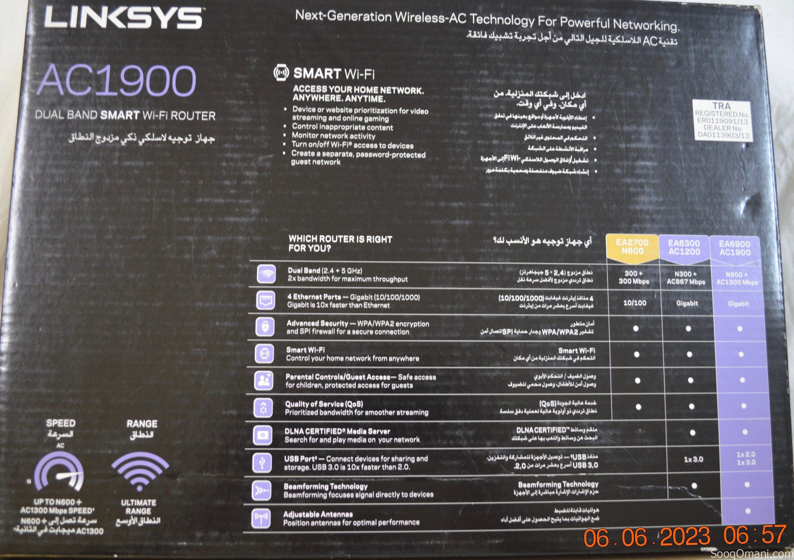 Linksys EA6900 AC1900 Smart Wi-Fi Router