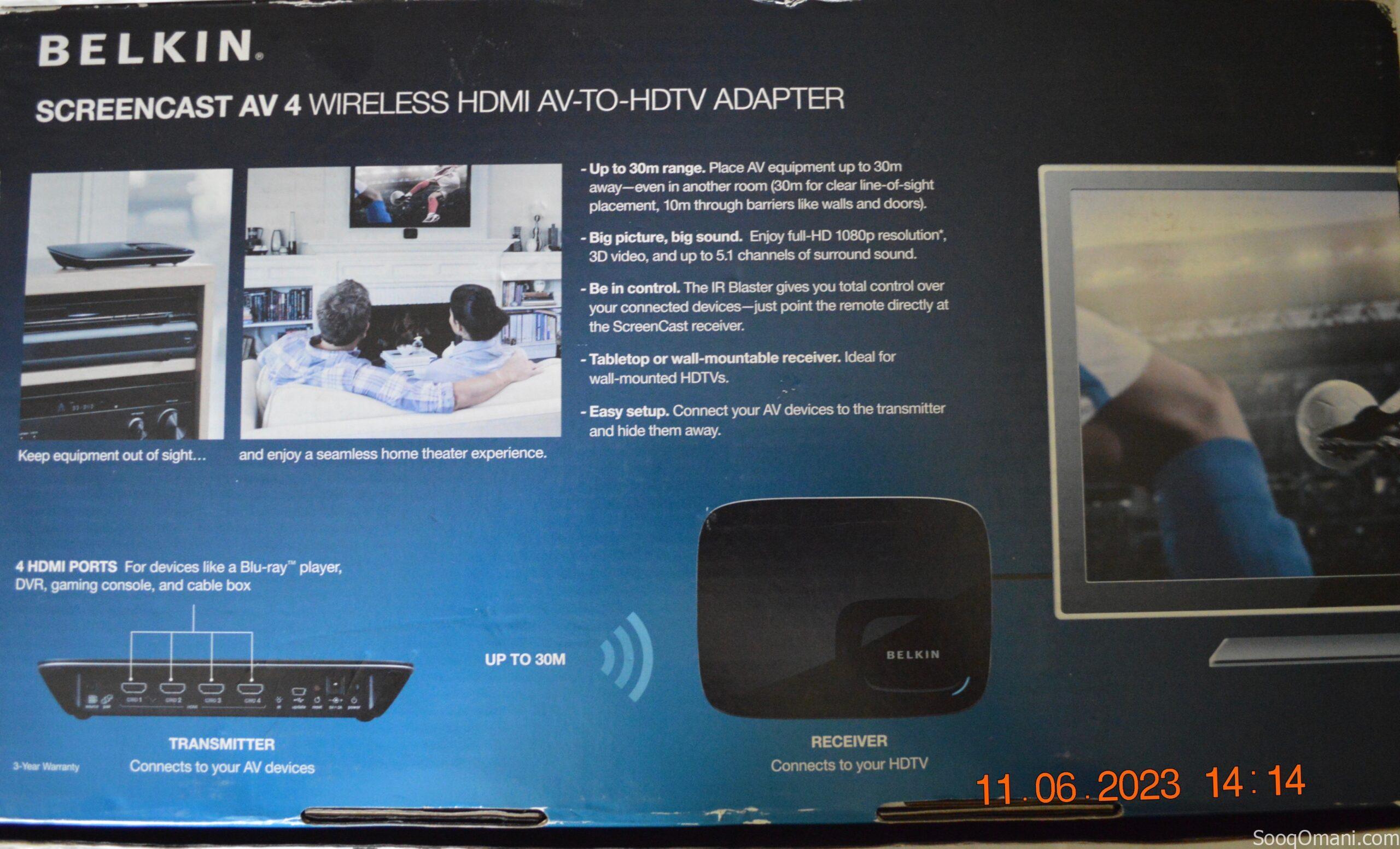 Belkin ScreenCast AV 4 Wireless HDMI Adapter