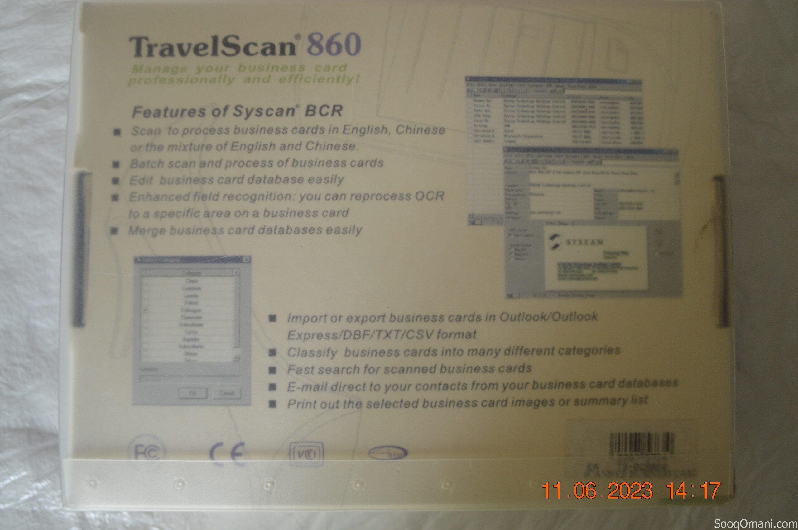 TravelScan 860 Business Card Scanner